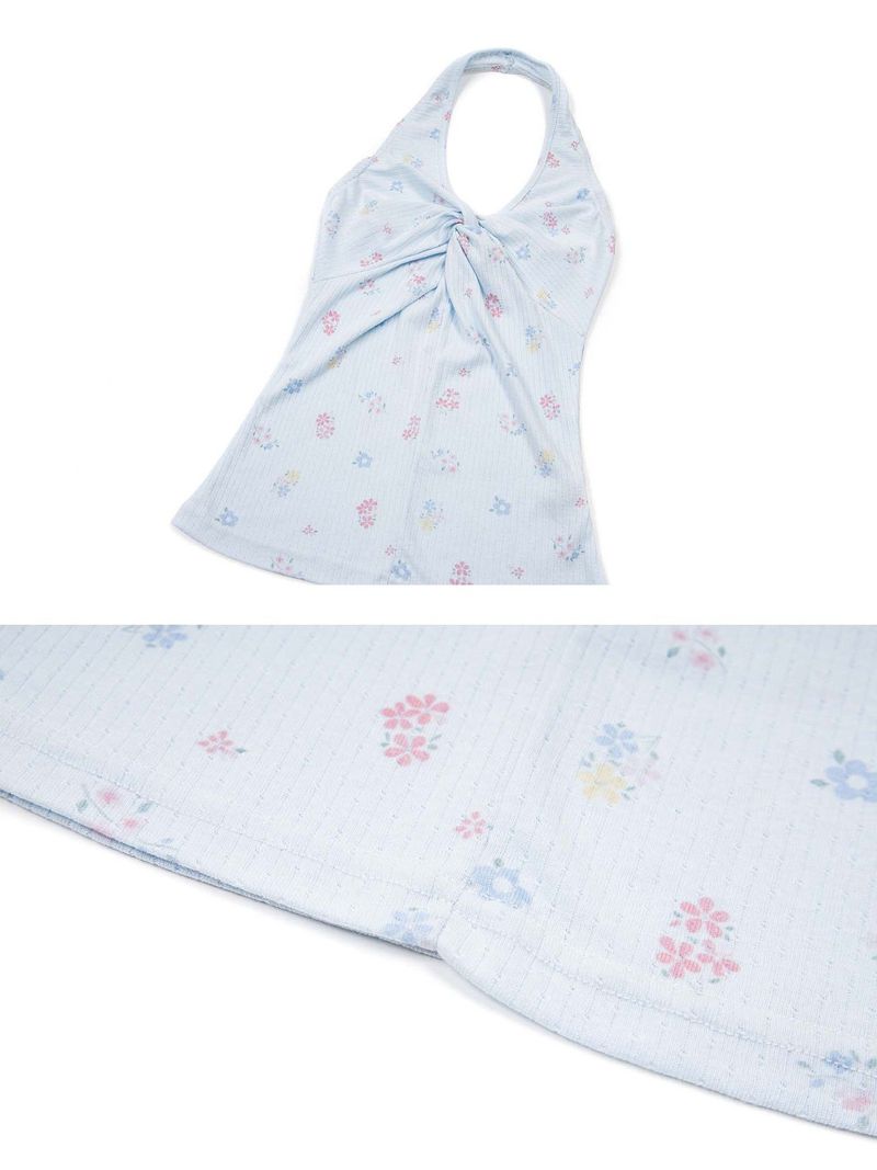 Flora Twist Halter Top