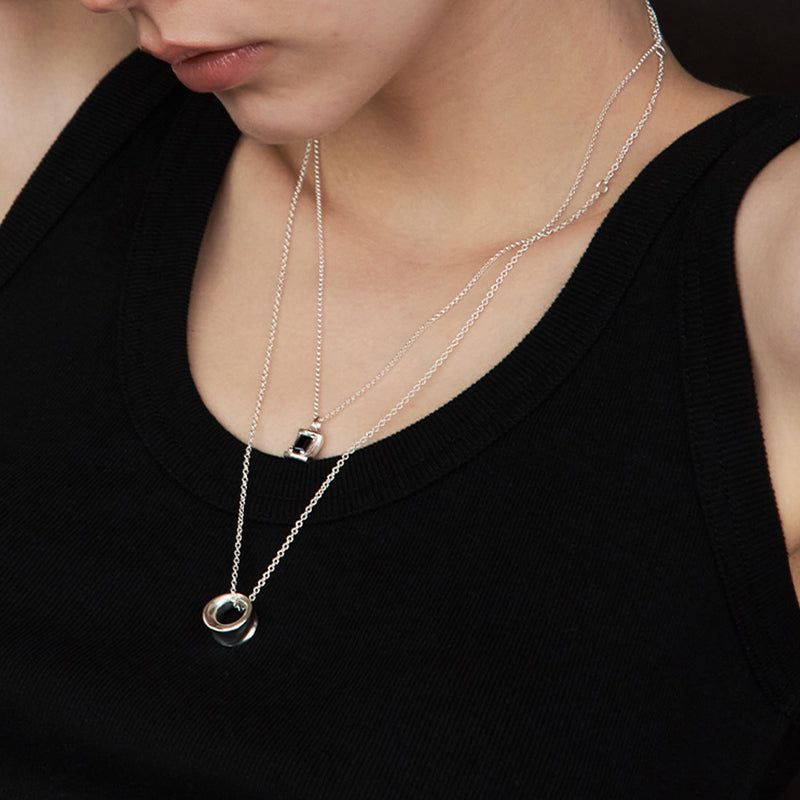 SAND DUNE NECKLACE (M) (SILVER)