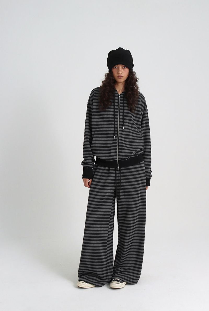[B-BASIC] Stripe Banding Pants
