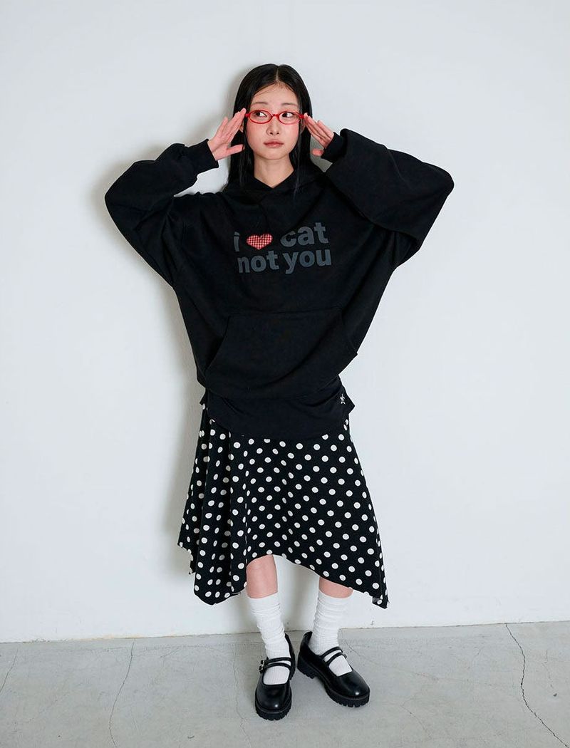 DOT SYMBOL UNBALANCED SKIRT