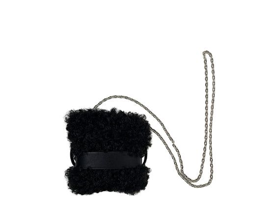 Fanta Mini Fur Belt Chain Cross Bag