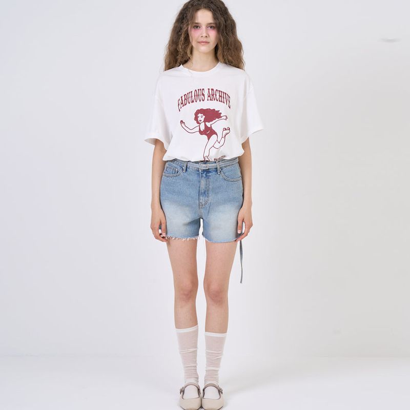 Snap Loose Fit T-Shirts White