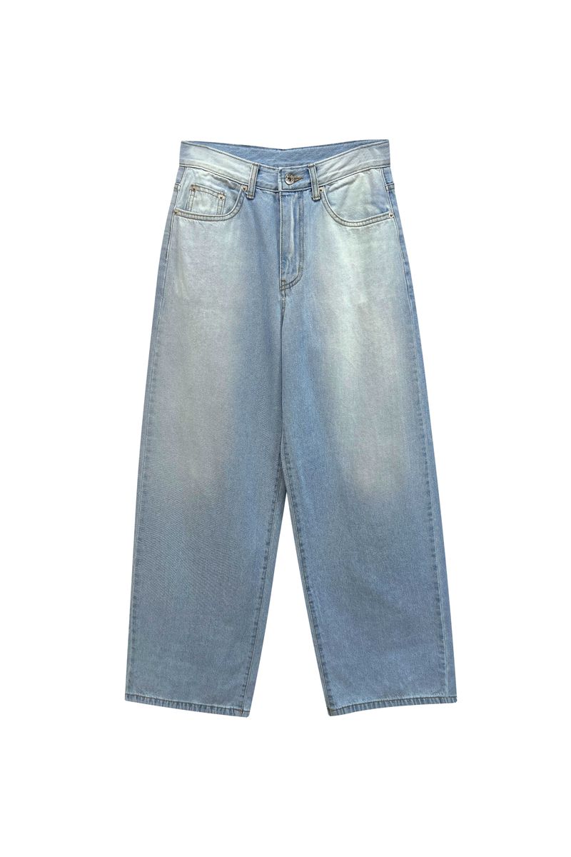 AZURE WIDE DENIM PANTS / SKY BLUE