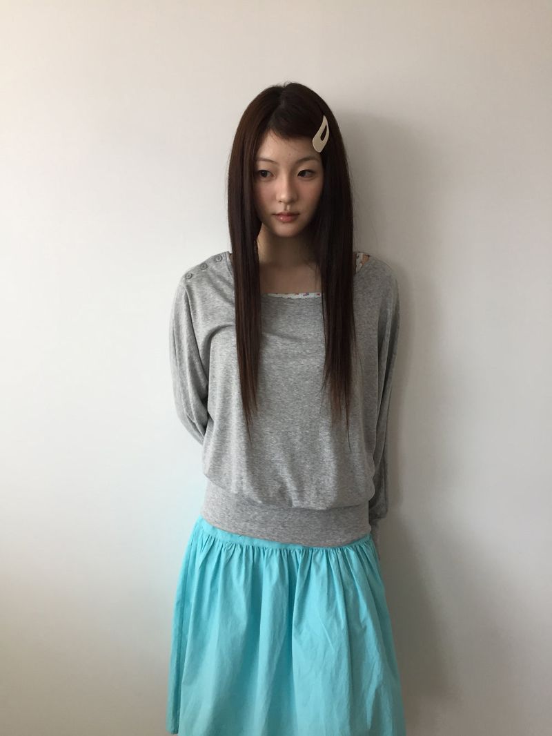ペールブルームミディスカート (3color)