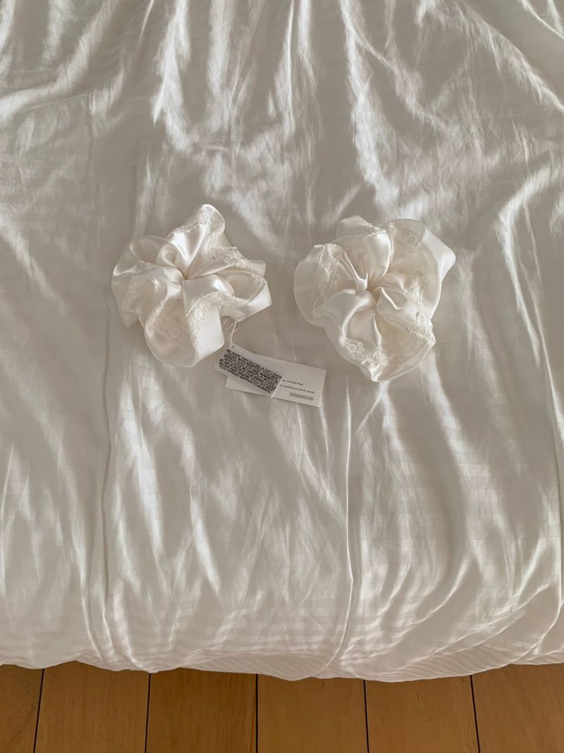 Satin Lace Scrunchie 