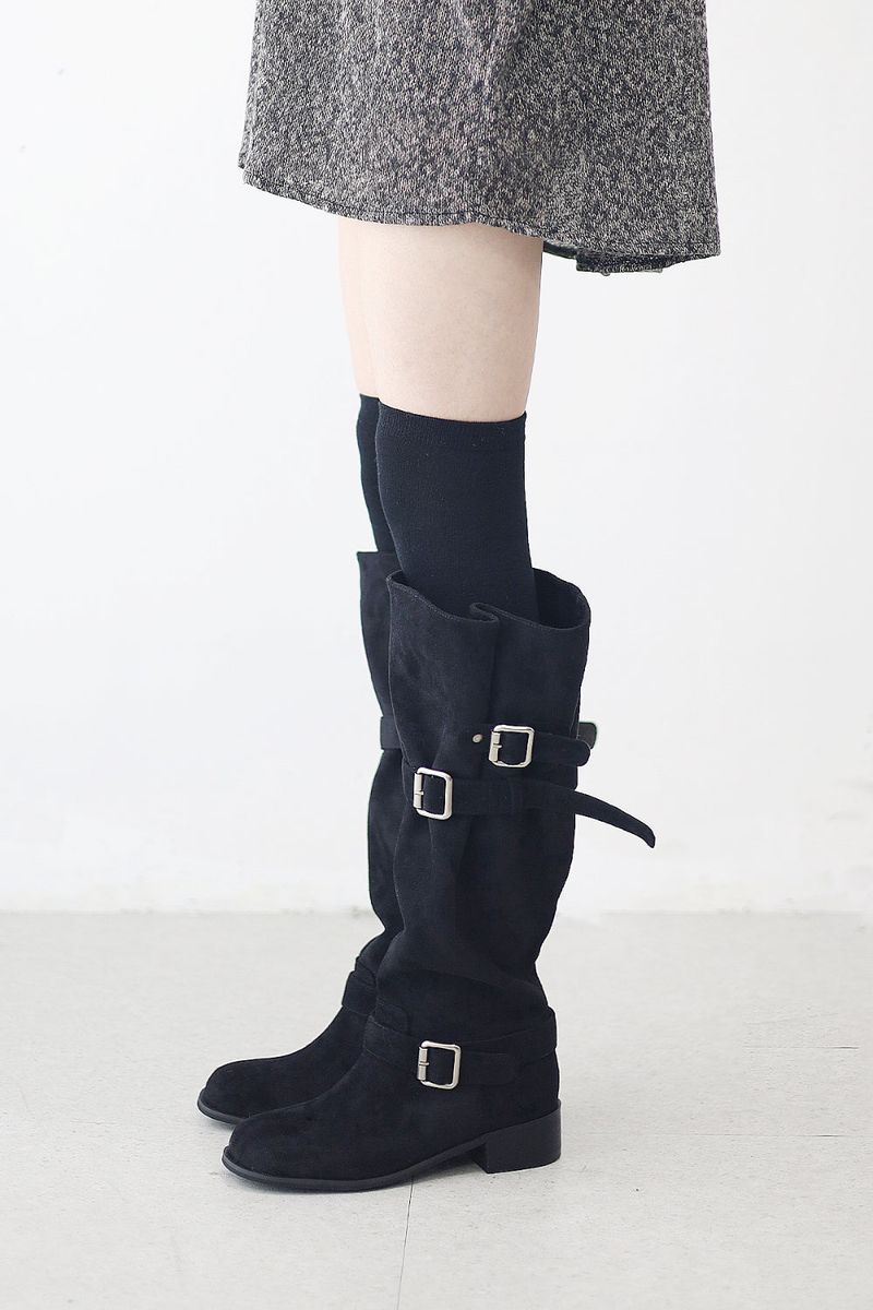 Rat Belt Suede Boots