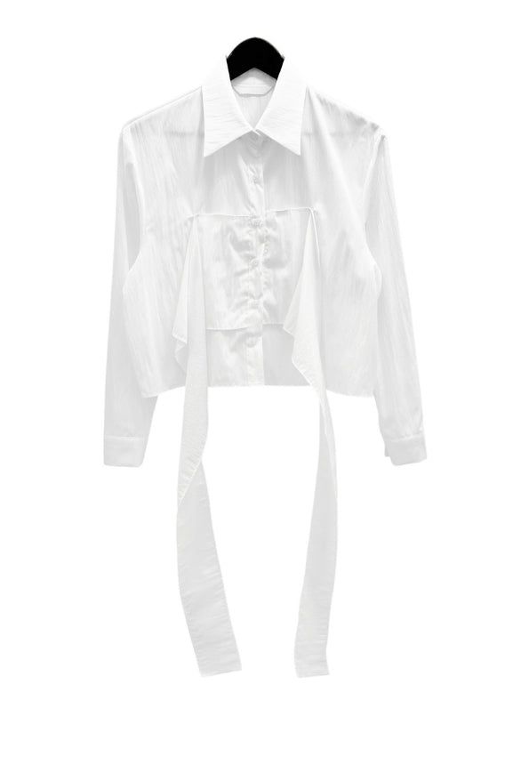 Robe Nylon Knot Crop Shirt