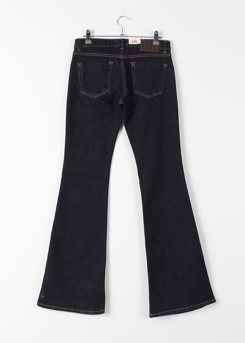 DEEP SLIM BOOTS CUT DENIM