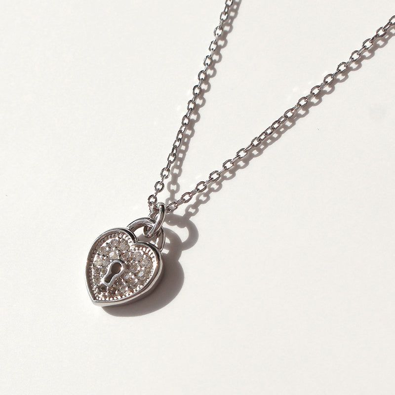 925 Heart Lock Silver Necklace