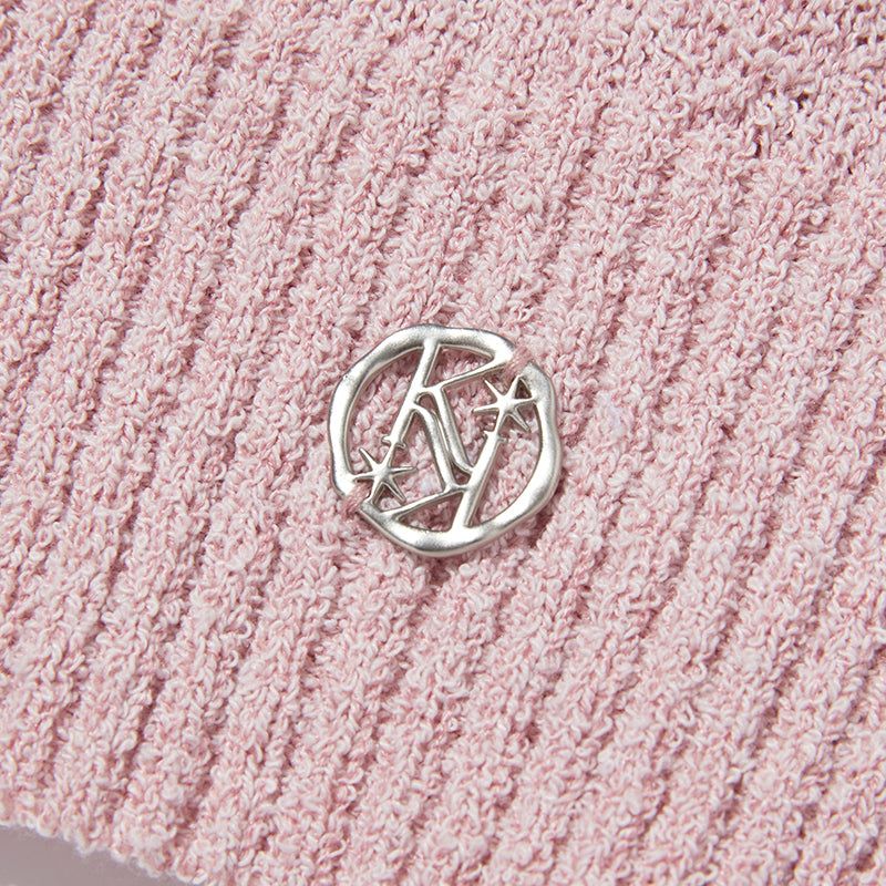 COLLECTION HALF SLEEVE CROP KNIT [PINK]