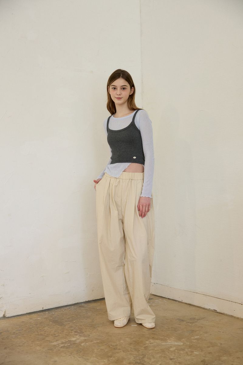 TUCK RUSTLE PANTS (3 COLORS)