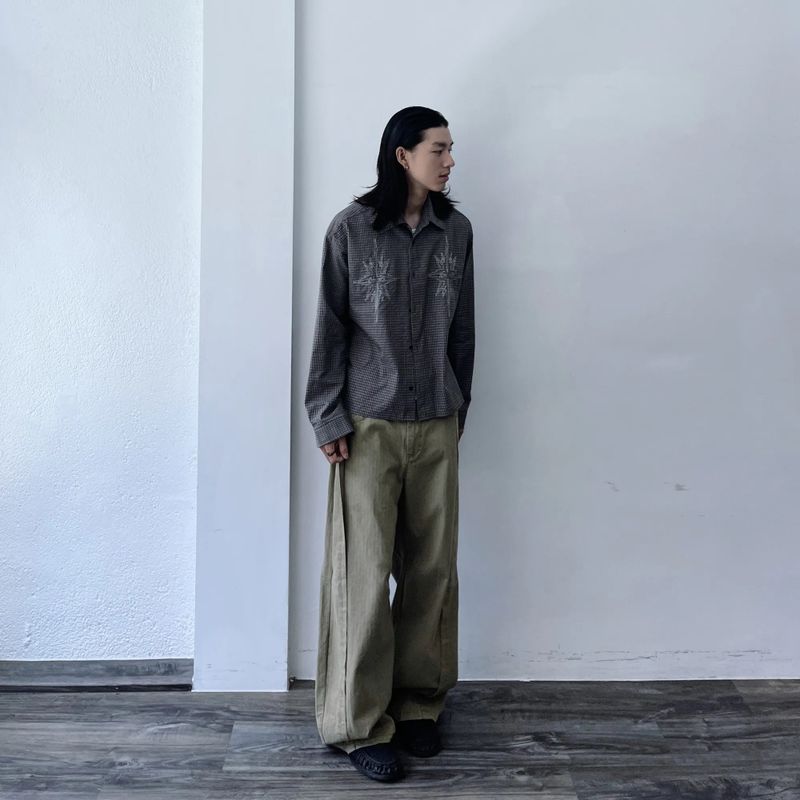 Tarburst Embroidered Check Shirt