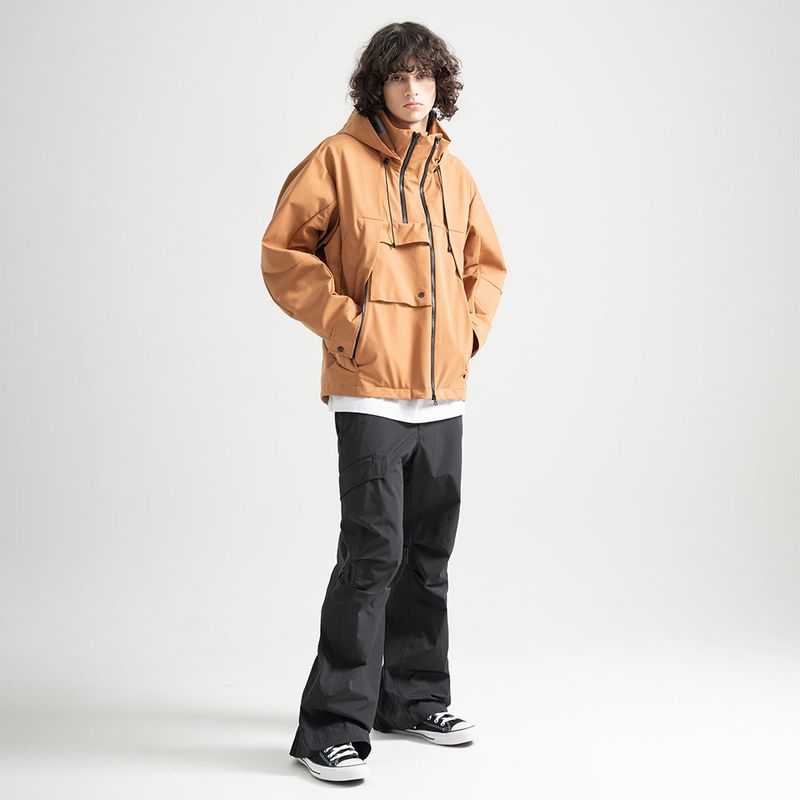 3 Layer Hard Shell Mid-Jacket - ORANGE