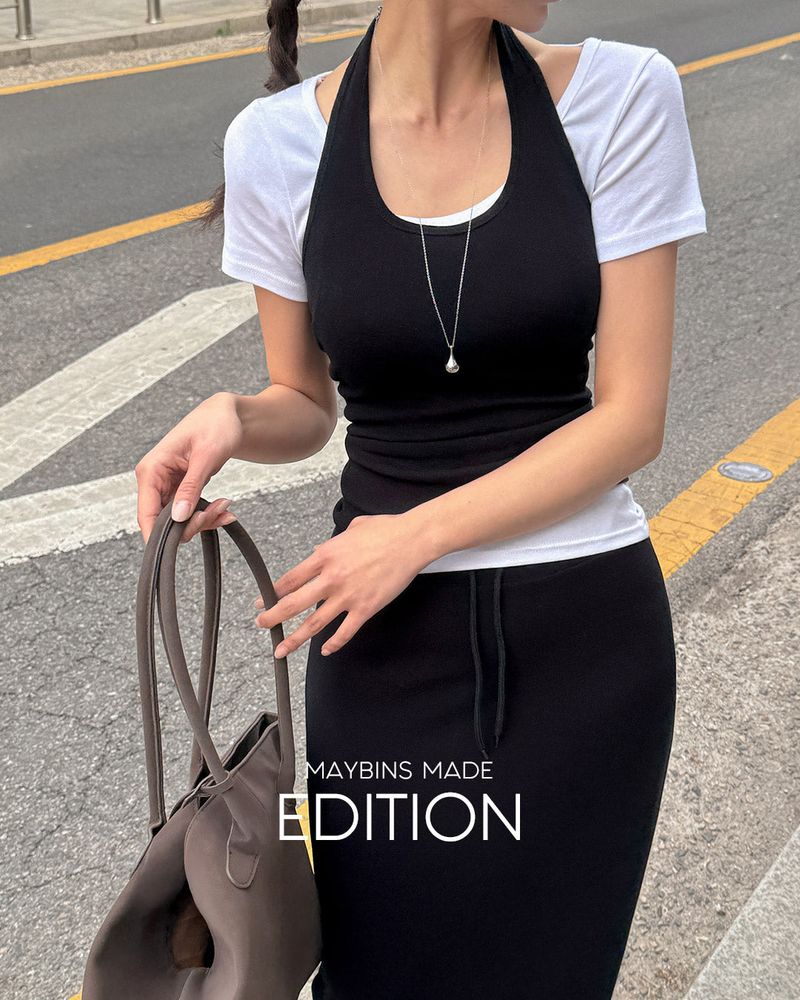 [MADE] If halter‑neck sleeveless