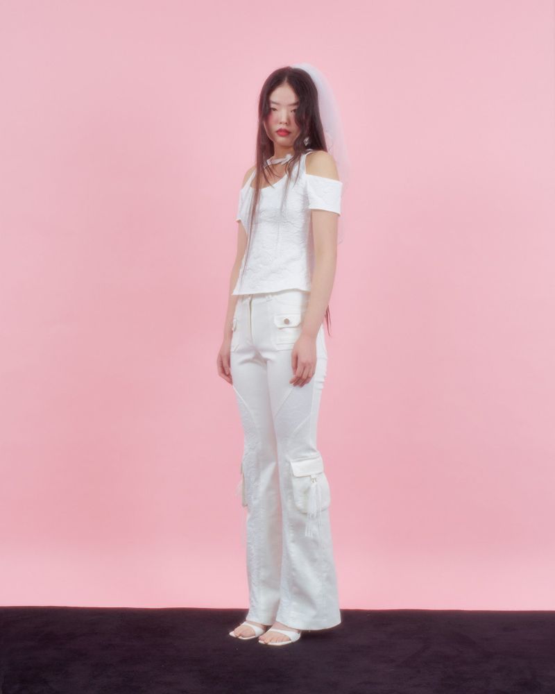 ROSE HALTER BLOUSE [WHITE]