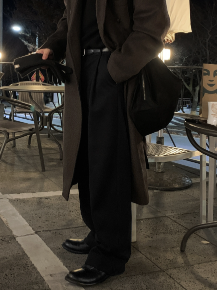 Ever Soft Wool Side Banding Wide Slacks