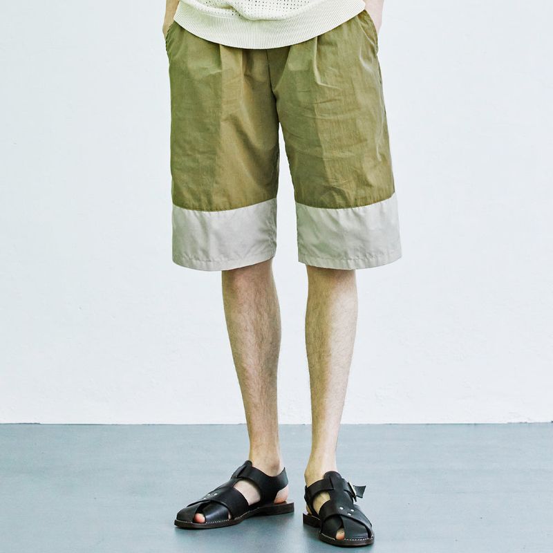 S SY（エスエスワイ）の「color block banding half nylon pants beige（Pants）」