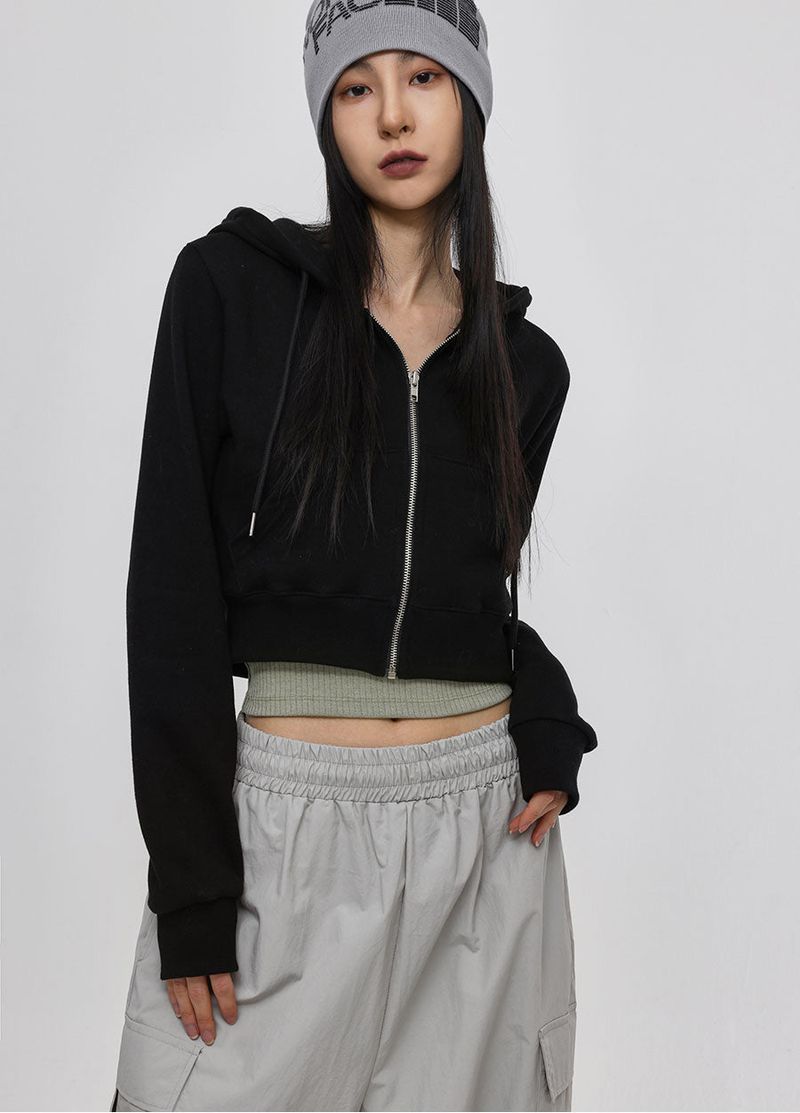 [MADE] Clan Crop Hood Zip-up