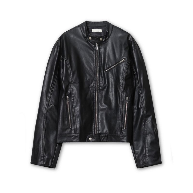 RU23118 Buffing Leather Jacket (2 colors)