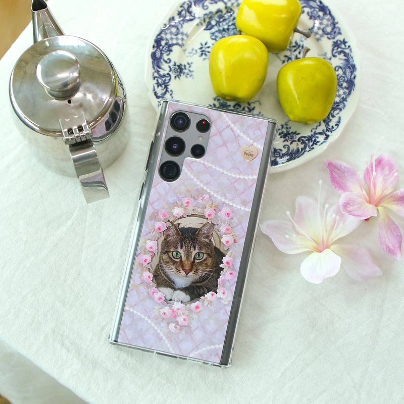 【MADE】Rose frame Jelly hard Phone case