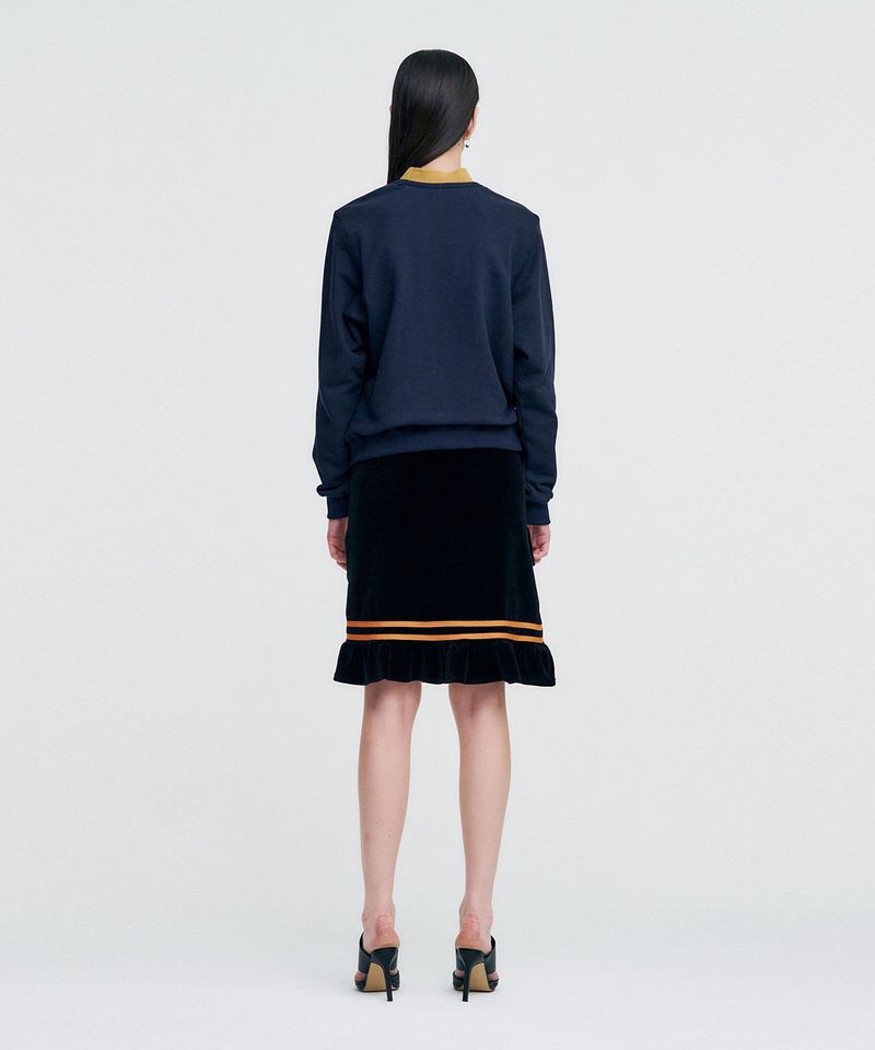 Double Rib Sweatshirt - Dall Sheep _ NAVY