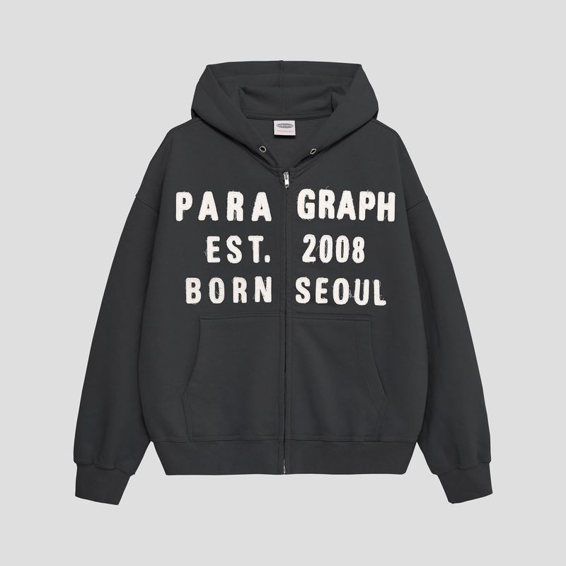 PARAGRAPH(パラグラフ)の「PARAGRAPH SEOUL ZIP HOODIE - CHARCOAL(Tops)」