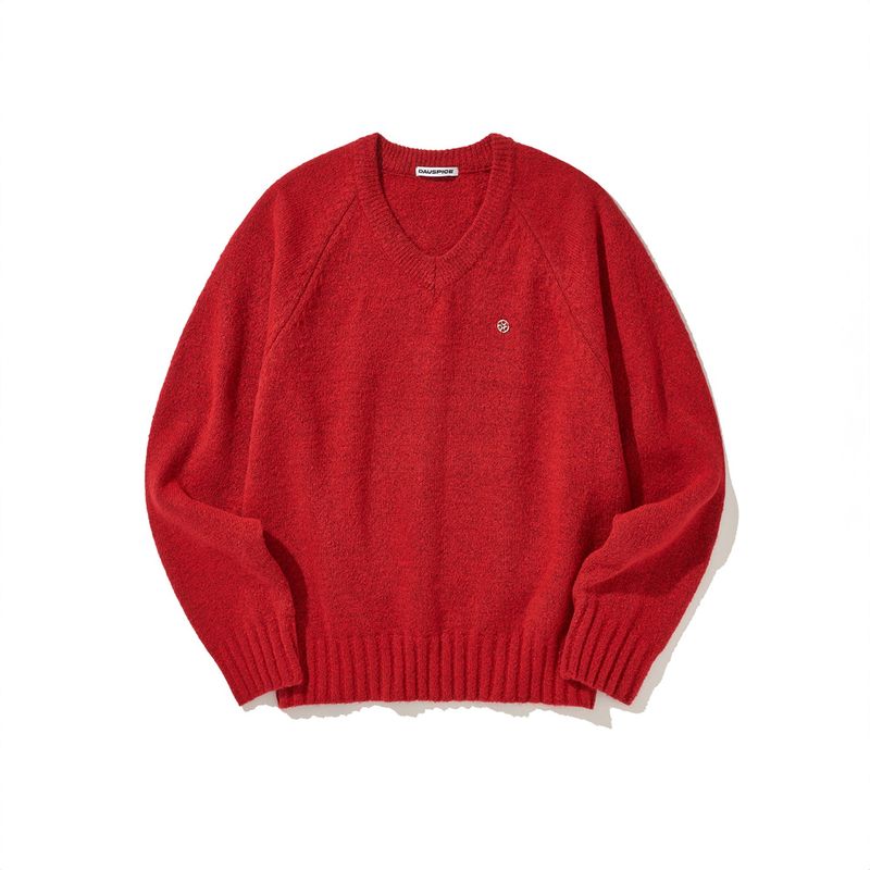 (DUC) Raglan Knit Red