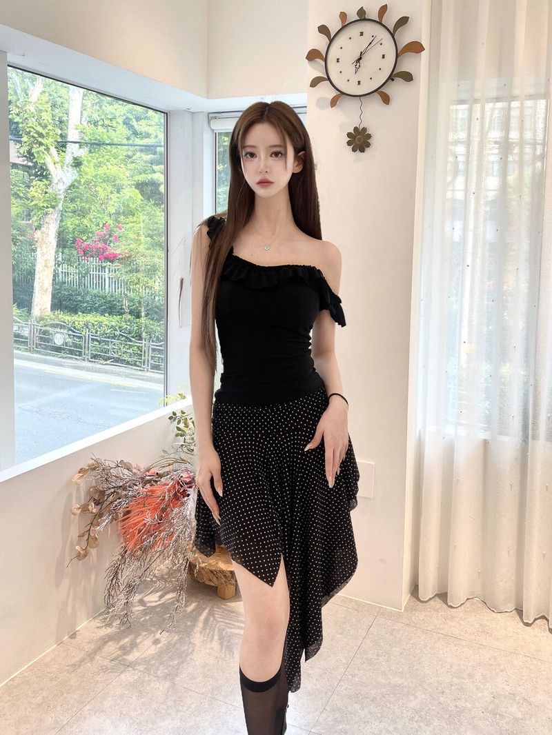 1509. Frill Two-Way Sleeveless (3 Colors)