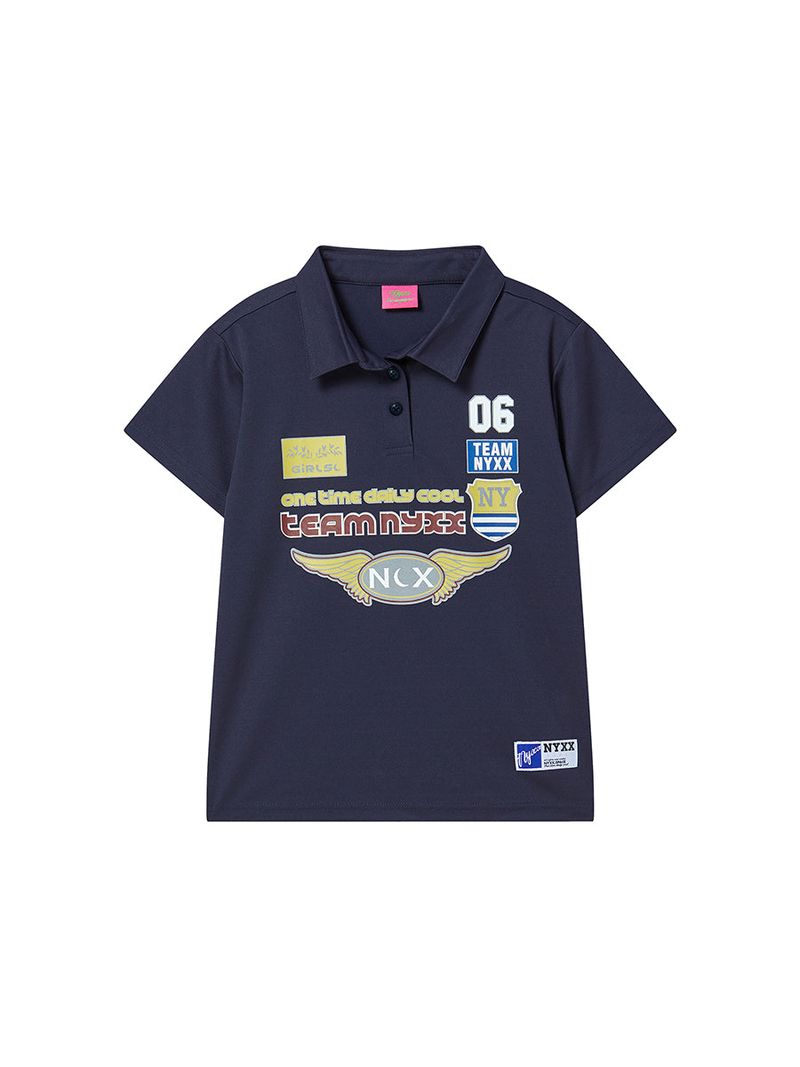 RACING PIQUE POLO SHIRTS (NAVY)