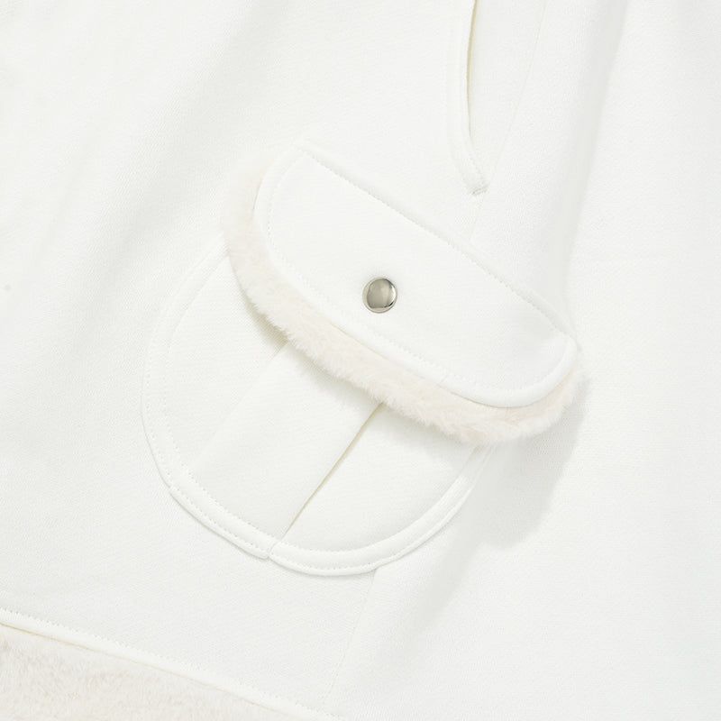 WITTY BUNNY FUR MINI SKIRT [IVORY]