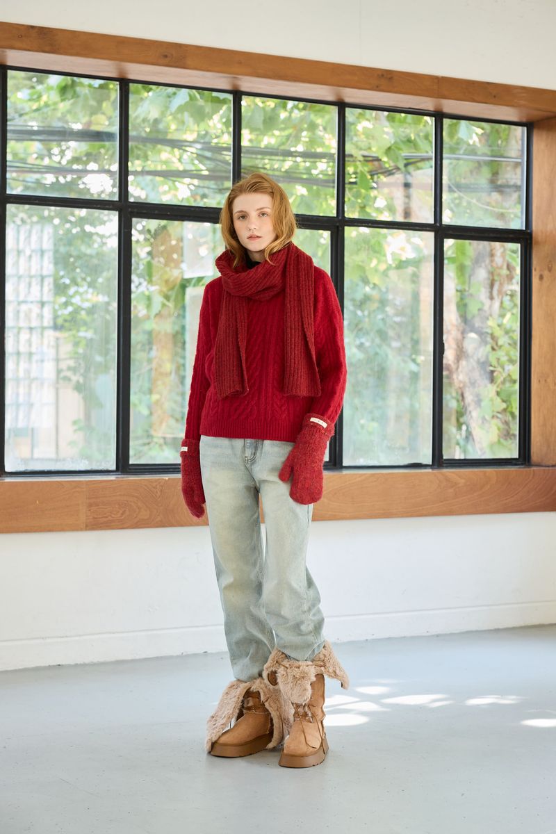 JUICY ROUND KNIT / RED