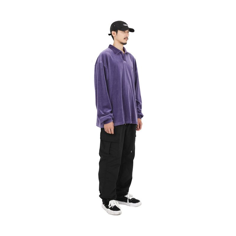 VELVET OPEN RUGBY SHIRTS PURPLE