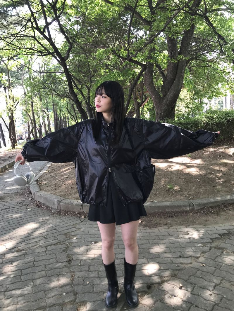 lustrous windbreaker jacket