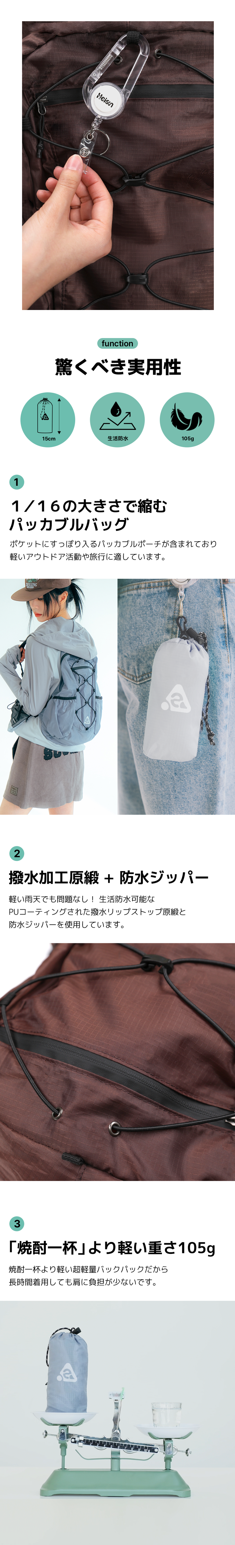 Ultra-light Compact PocketBagV2 Grey (M)