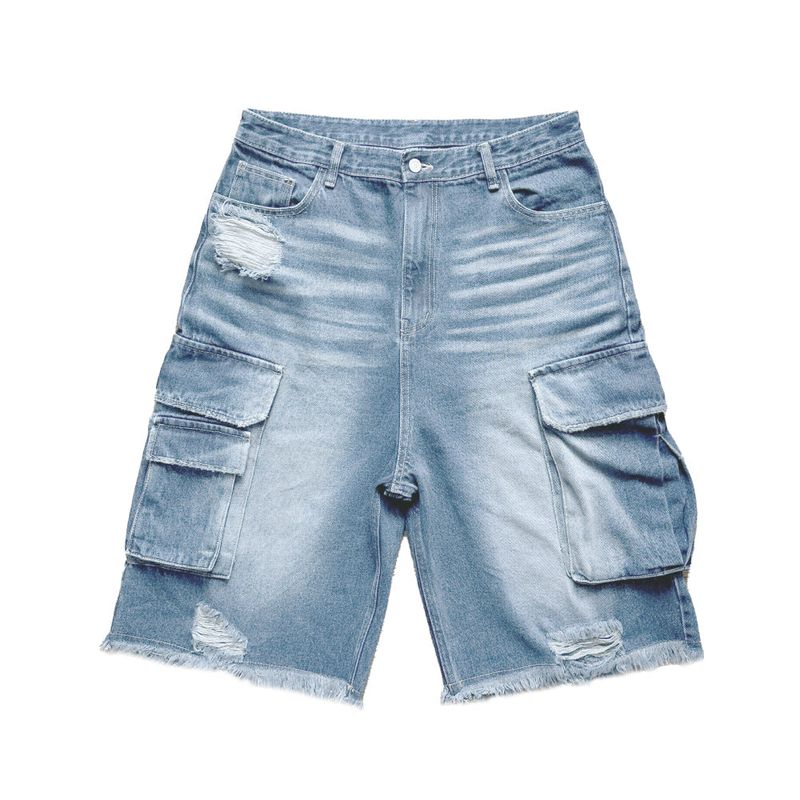 TOM'S BIRTHDAY（トムズバースデー）の「TBD XXL CARGO BERMUDA PANTS - Light blue（Pants）」