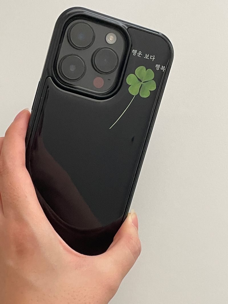 happiness than luck black case (epoxy)