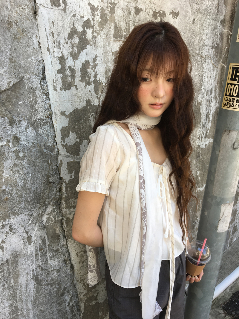Paul Rose Lace Scarf (3color)