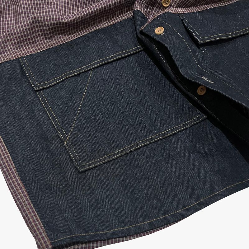 switch panel check shirt_black