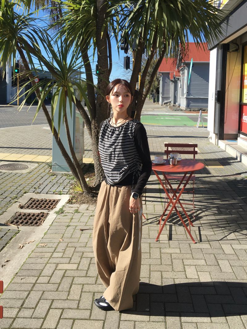 97 Star Cotton Wide Pants (3c)