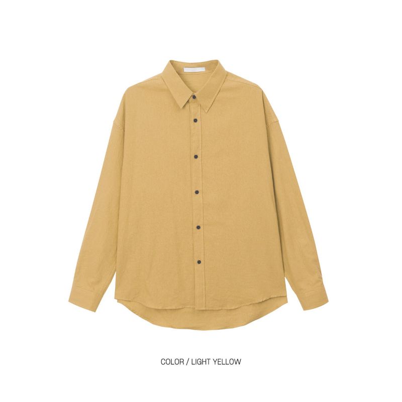 LMN マーエッセンシャルリネンセミオーバーシャツ (12 colors)