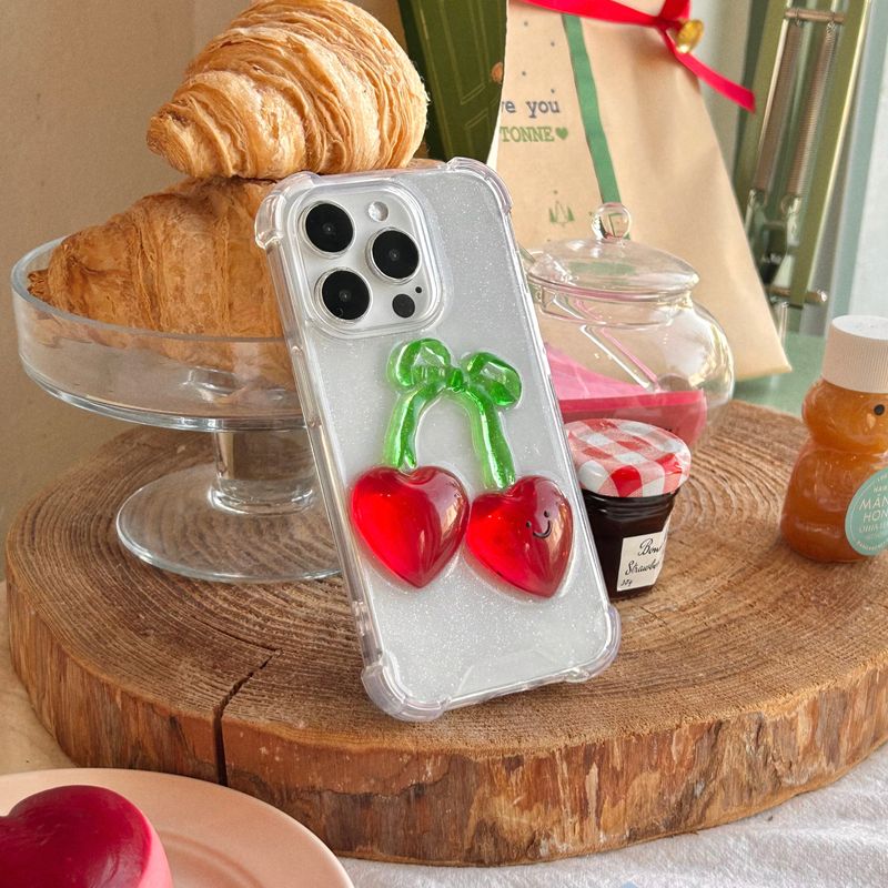 [no face] ribbon cherry case