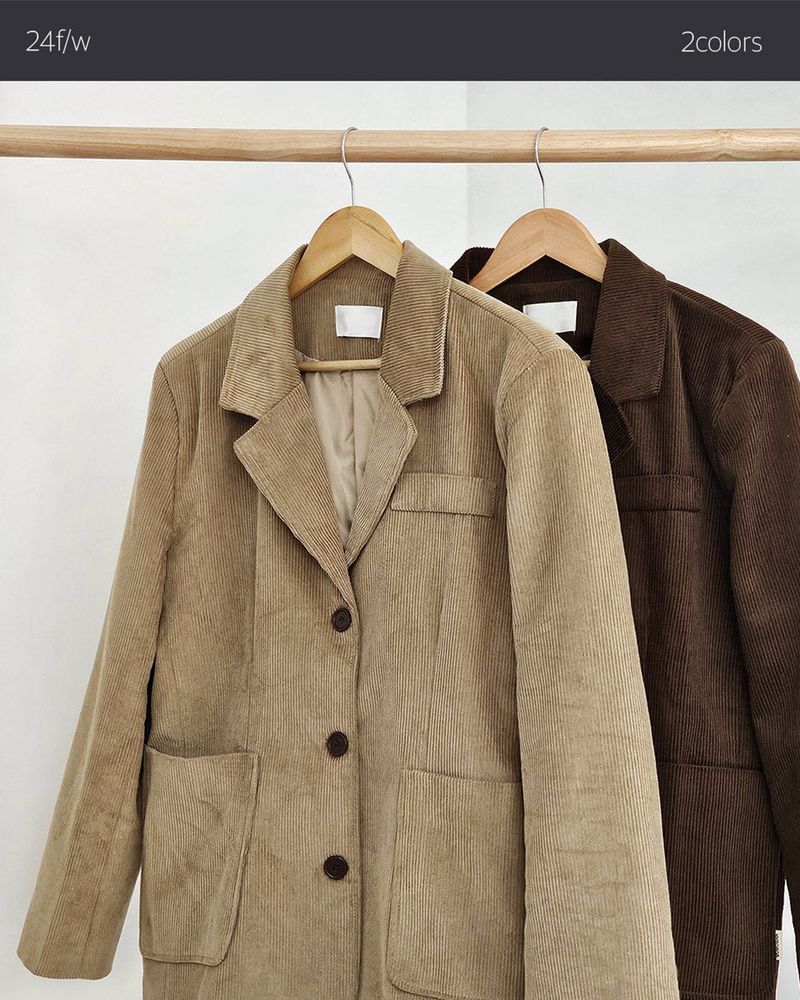 Corduroy single jacket