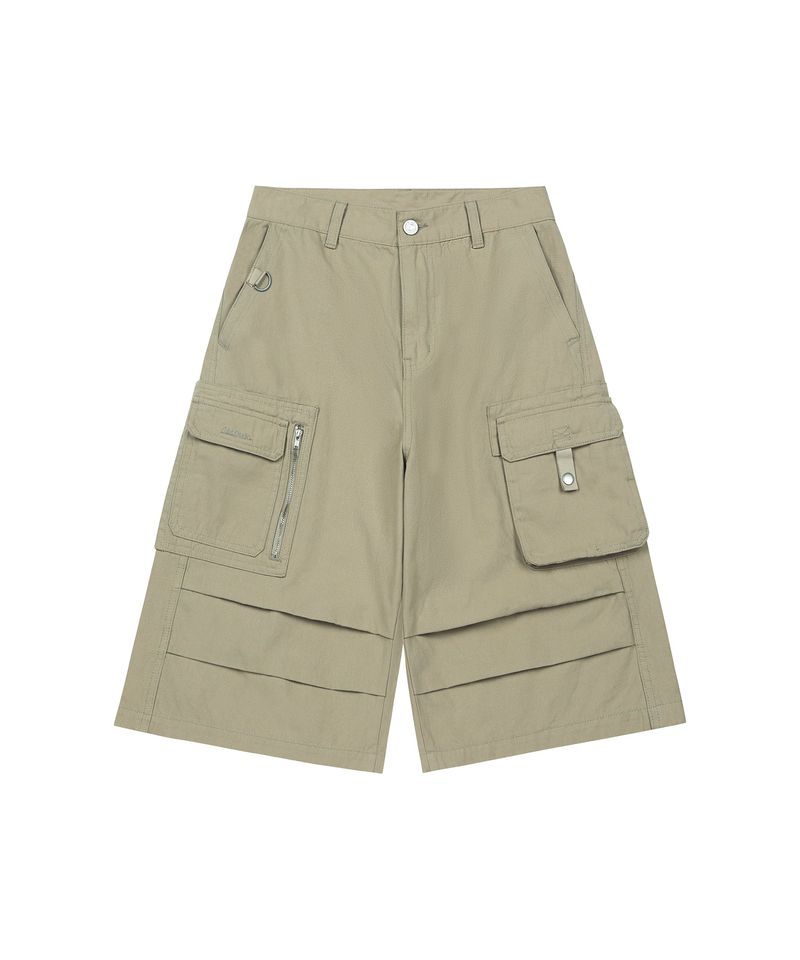 Parachute Cotton Cargo Bermuda Pants - BEIGE