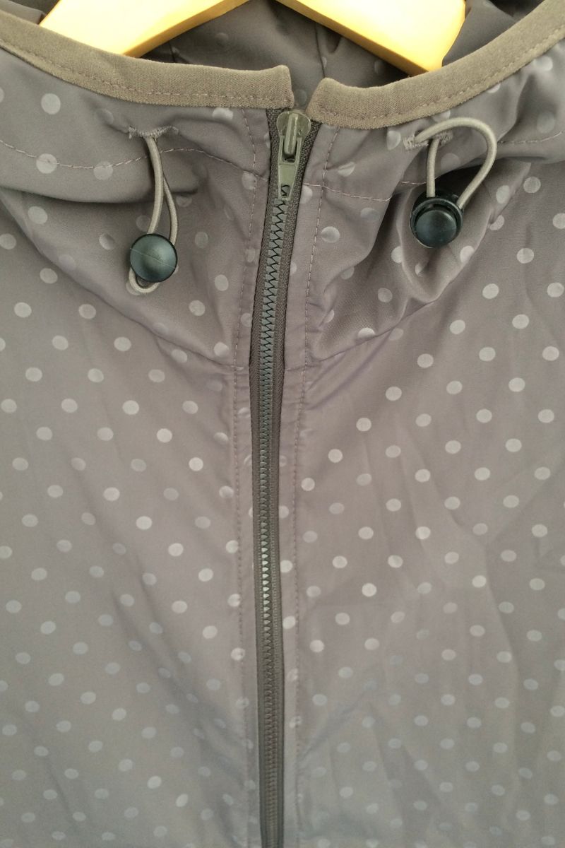 Soft terry dot windbreaker