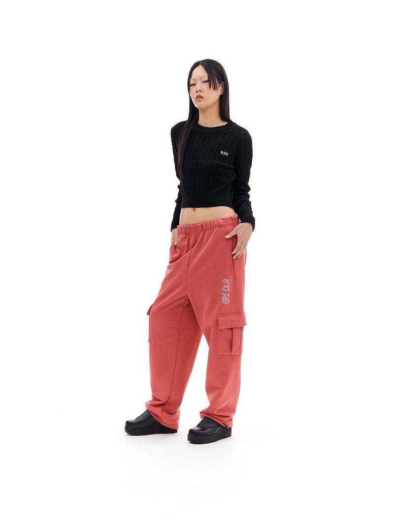 CABLE CROP KNIT (BLACK)
