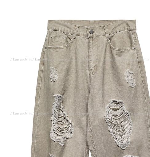 Bay damage wide denim