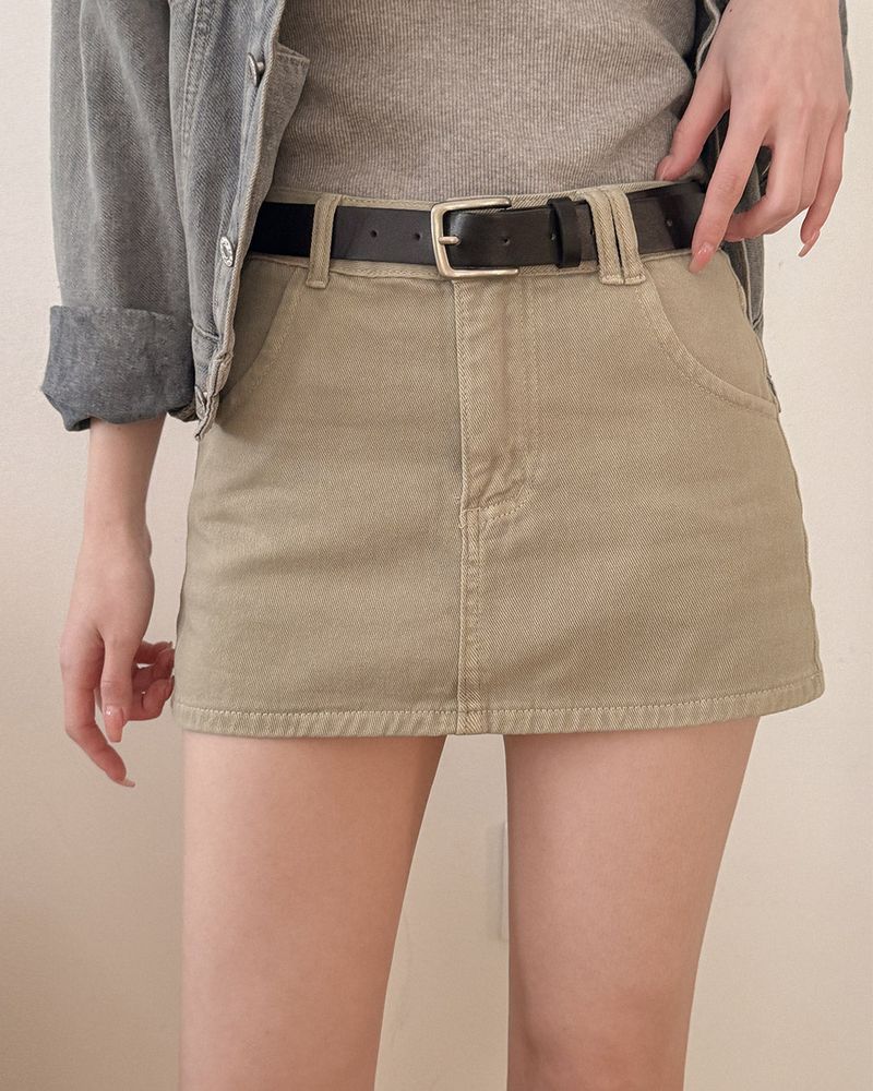 Wick cotton mini skirt