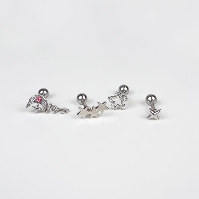 [SET] Cubic Star Milky Way Piercing