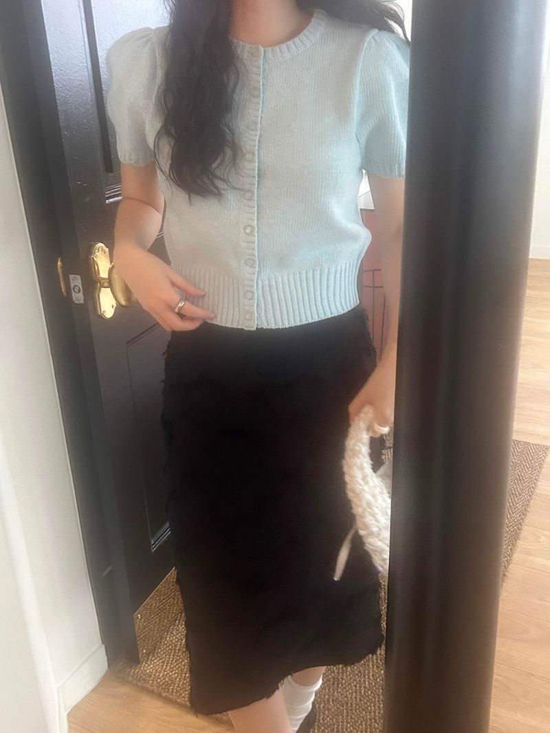 [MADE] Rendez Cashmere Puff Cardigan