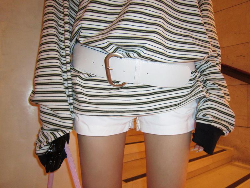 Leather lock belt